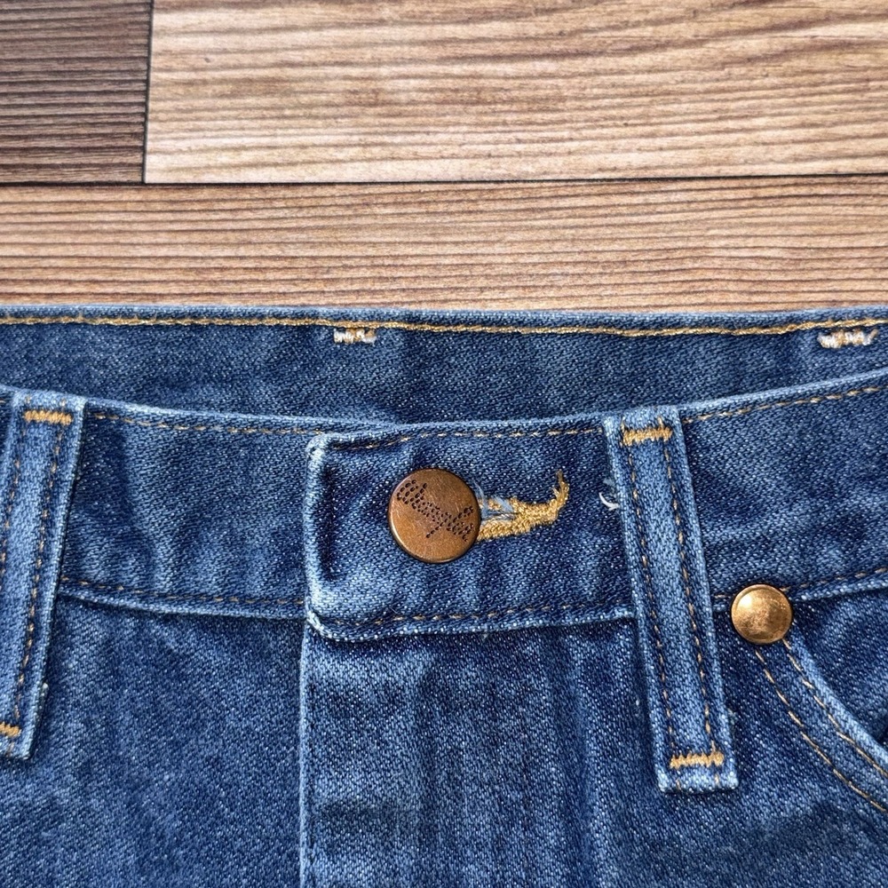 Wrangler 936DEN Jeans Mens 28x38 Vintage Made In USA Western Rodeo 100% Cotton - Picture 6 of 7